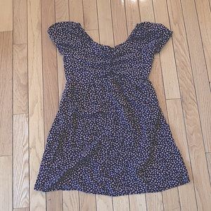 Pink and black flowy dress